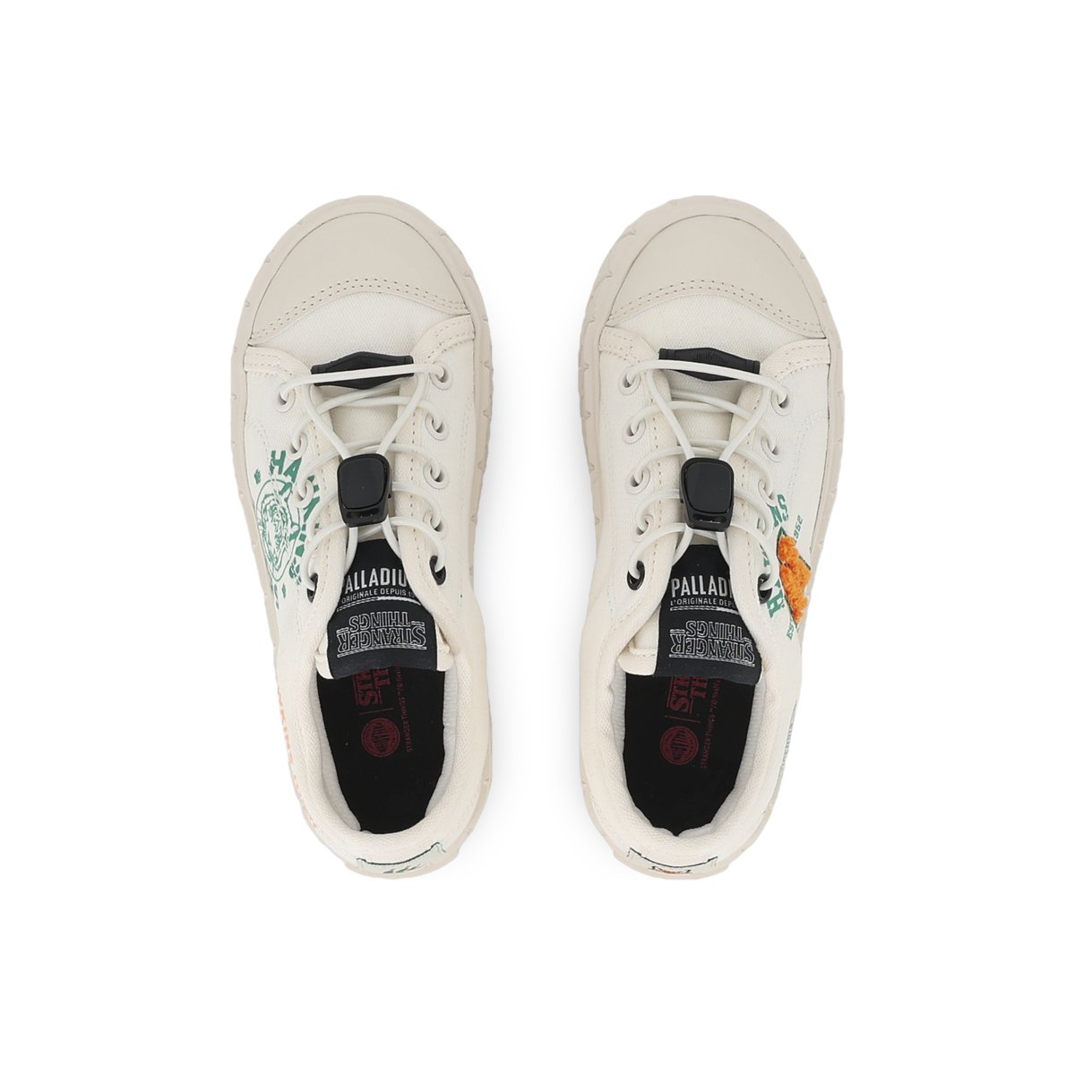 Baskets montantes en coton PALLA ACE TIGERS K blanc-cream white, PALLADIUM