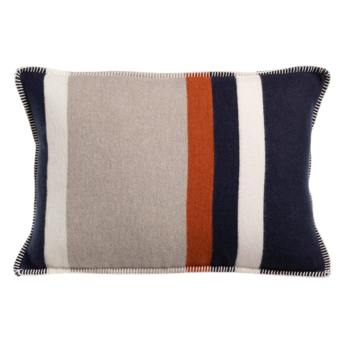 Coussin jacquard recyclé Gioia marine, VIVARAISE