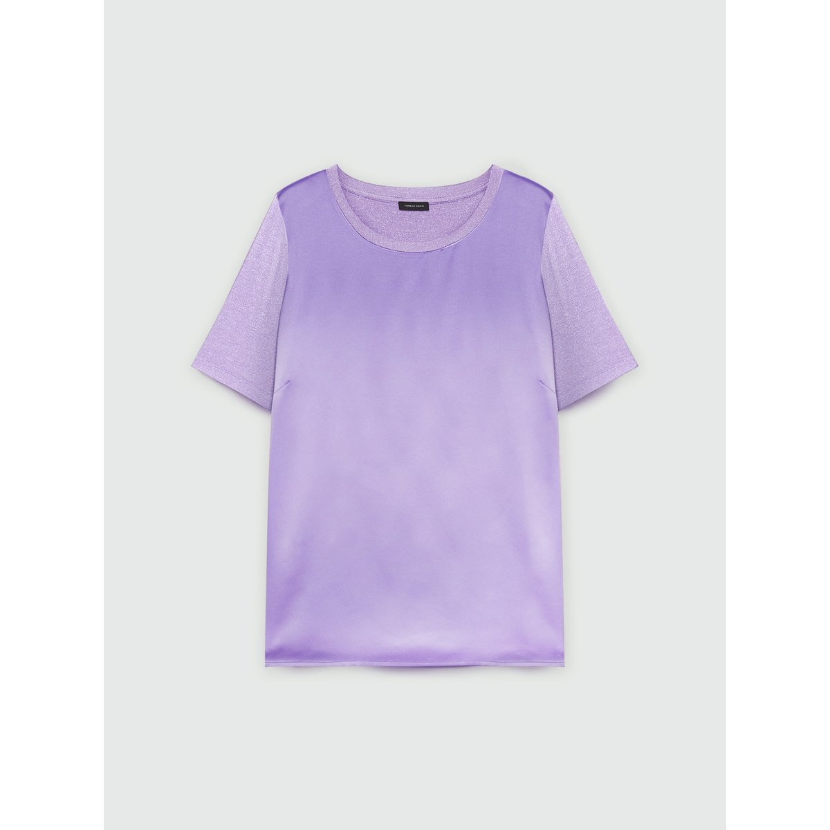 T-shirt bimatière violet, FIORELLA RUBINO