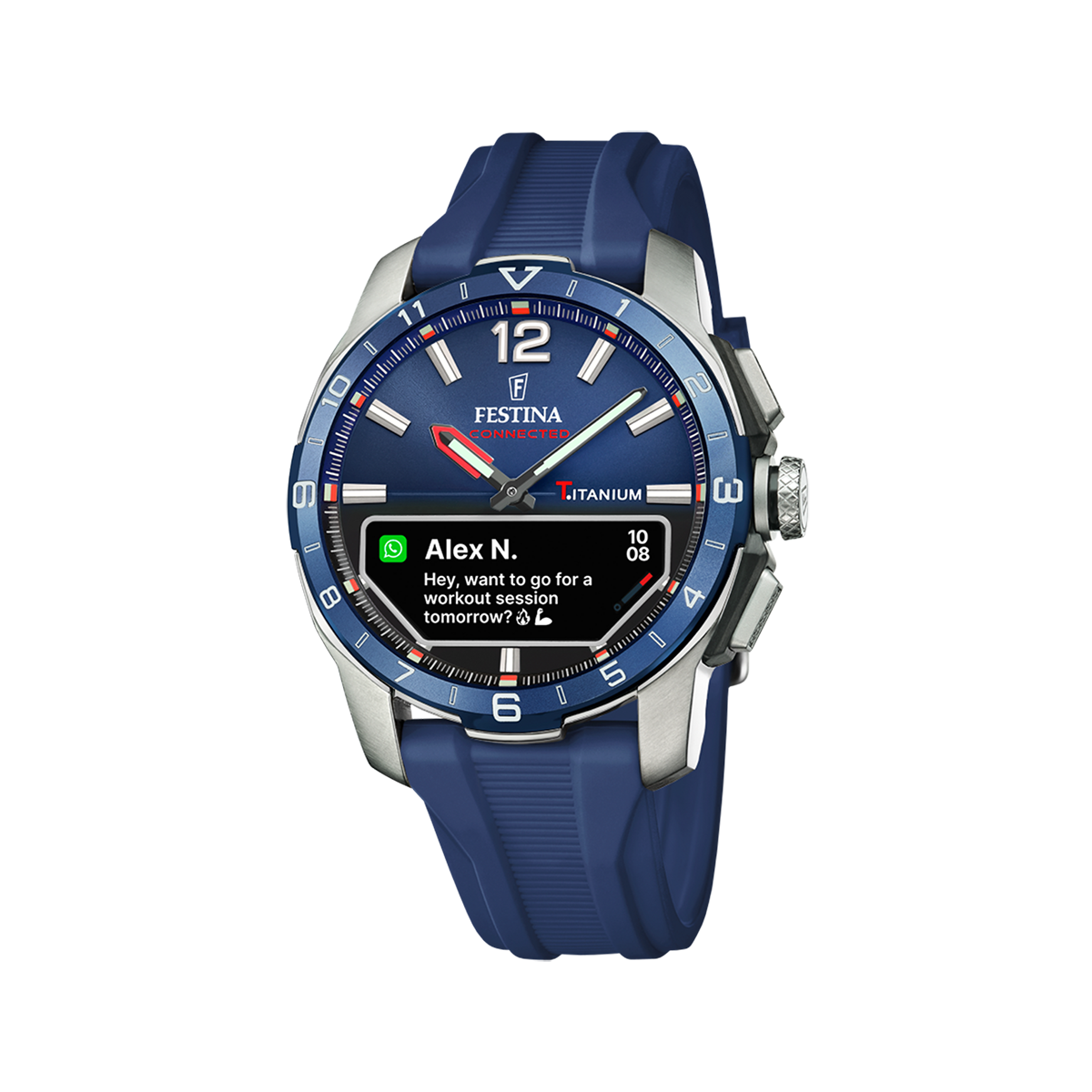 Montre connectée CONNECTED D gris bleu, FESTINA