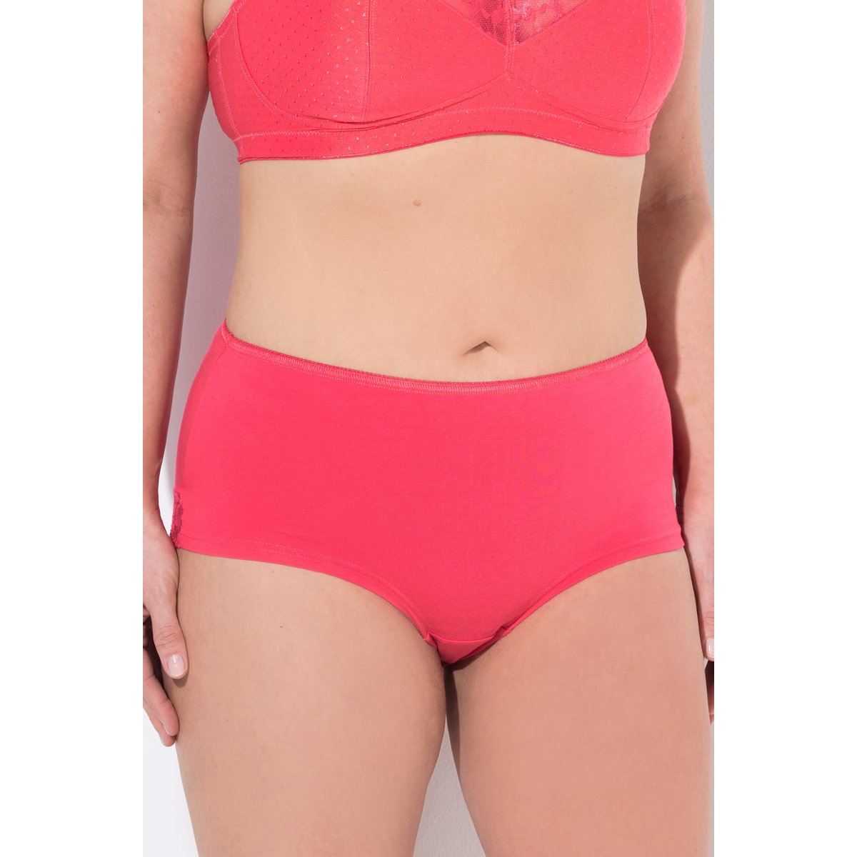 Hipsters en lot de 3, dentelle rose vif, ULLA POPKEN