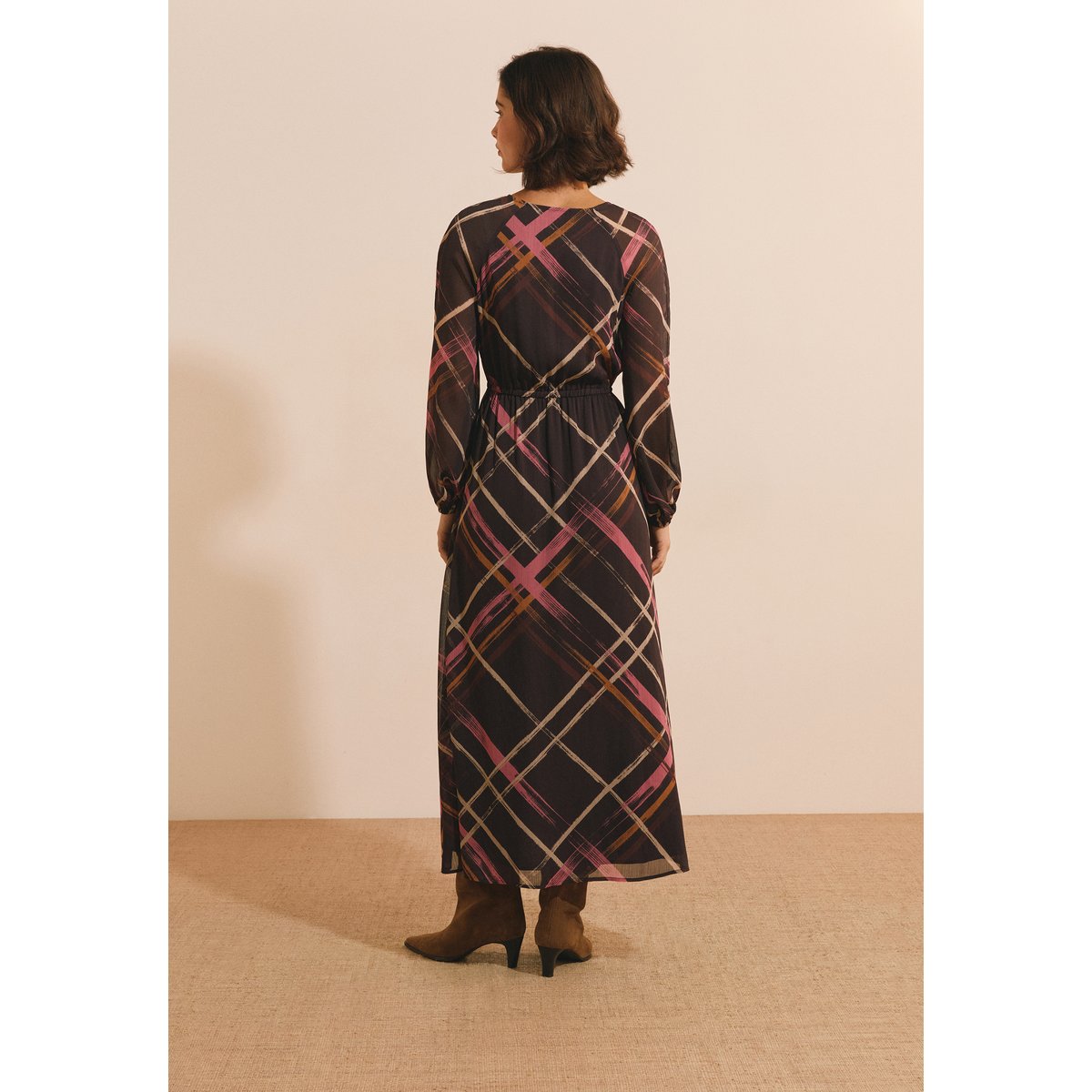 ETAM ROBE BABETTE IMP - ROBE imp fd mauve, ETAM