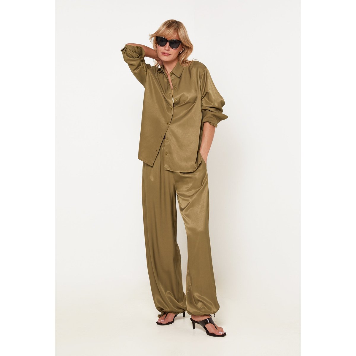 Chemise tunique ample vert kaki, RODIER