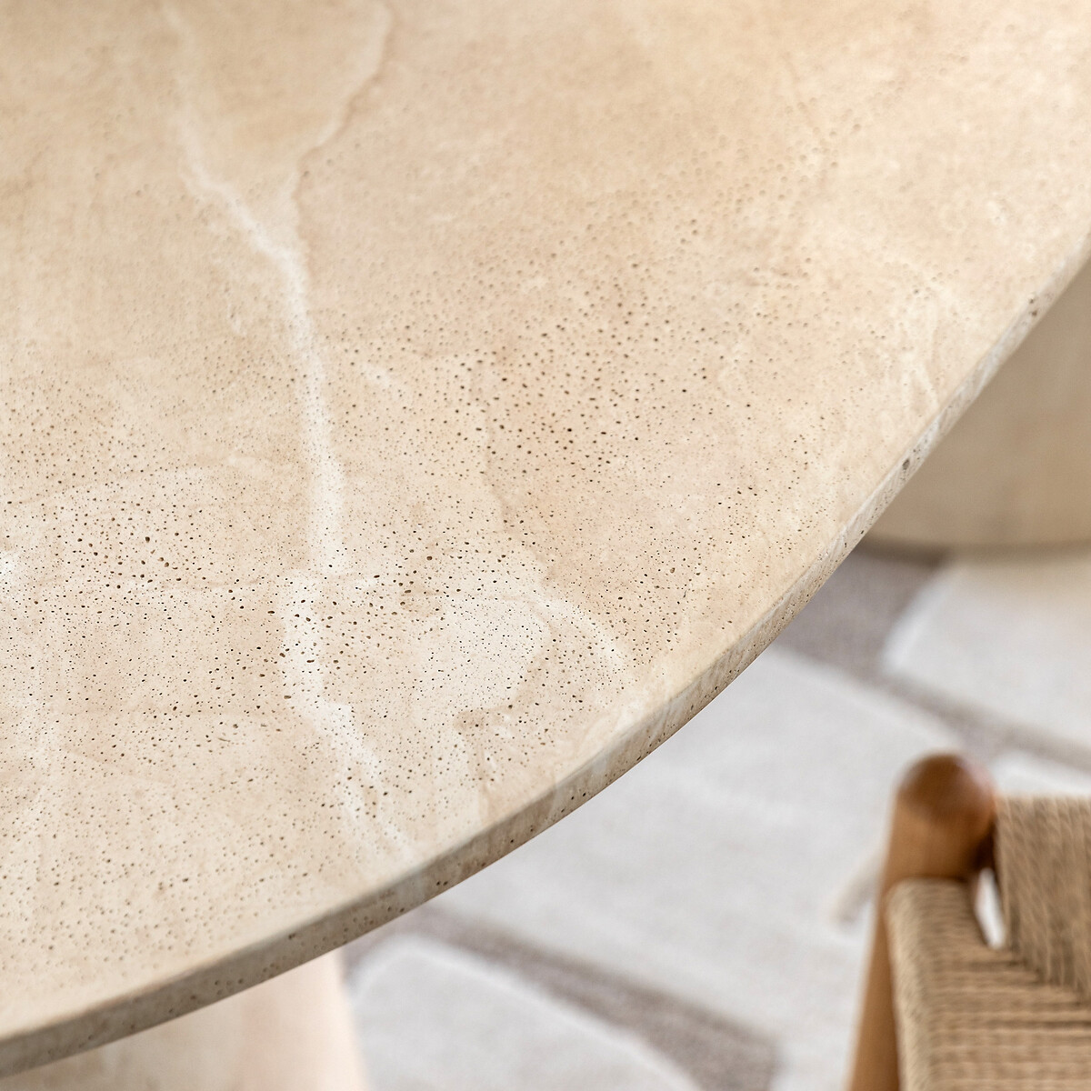 Pellan Oval Travertine Finish Dining Table (Seats 6) travertine, SO'HOME