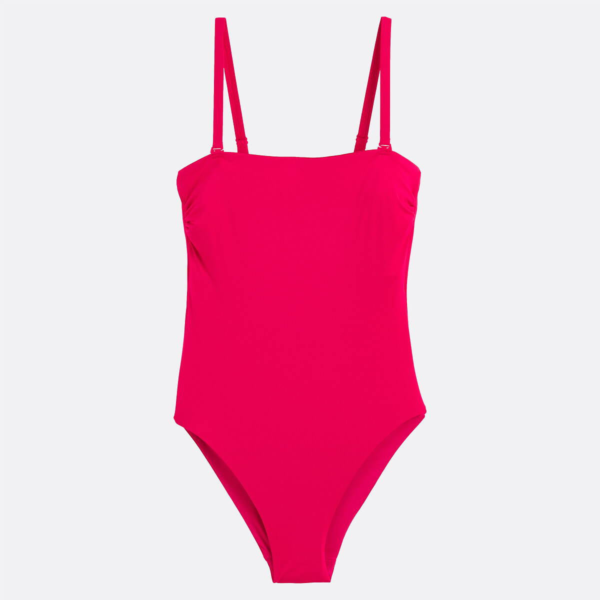 Maillot de bain 1 pièce, bustier, Essentiel framboise, LA REDOUTE COLLECTIONS