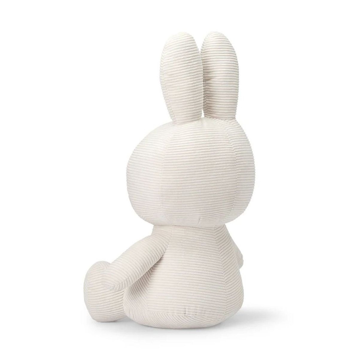 Peluche géante lapin Miffy velours côtelé blanc, BON TON TOYS