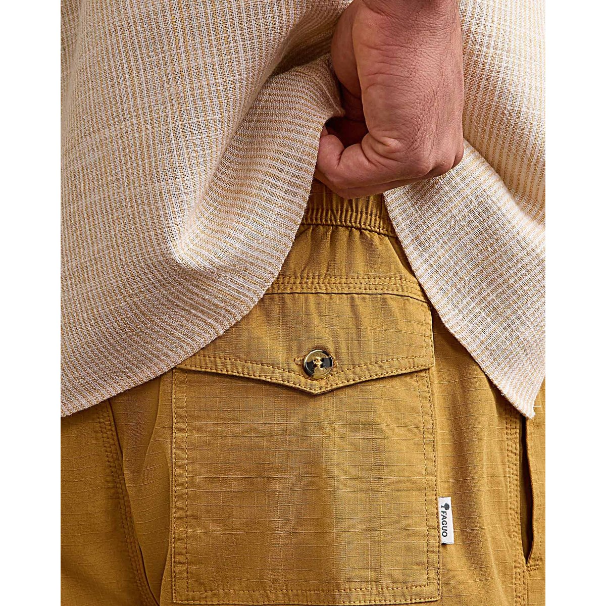 Short élastique MILLY beige clair, FAGUO