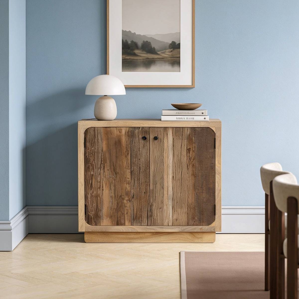 Petit buffet en bois de manguier et bois recyclé BARRY bois clair, MADE IN MEUBLES