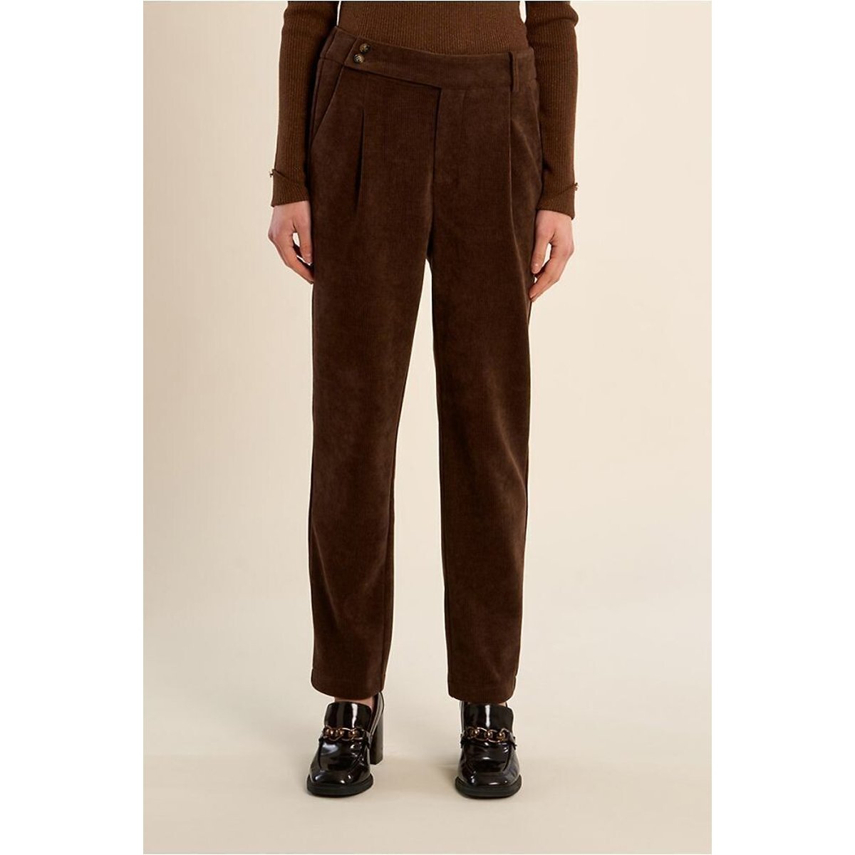 Pantalon en velours marron chocolat, MOLLY BRACKEN