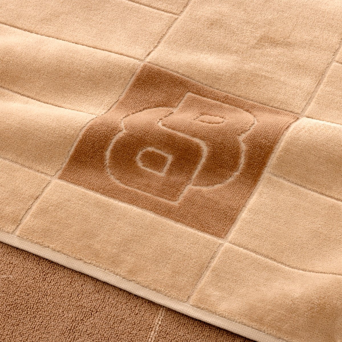 Tapis de bain  en coton,DOUBLE B beige, BOSS HOME