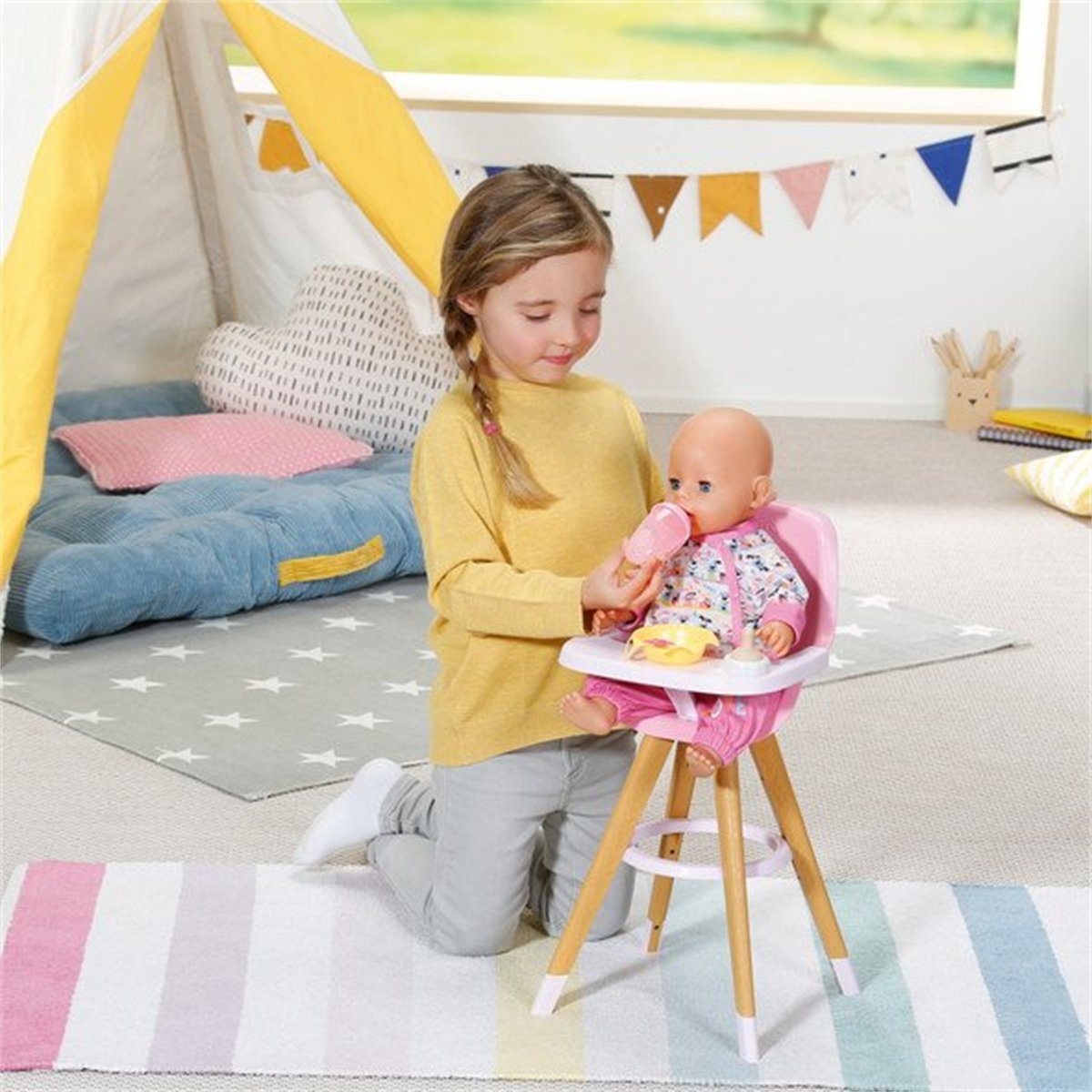 BABY Born Chaise haute pour poupée de 43 cm multicolore, ZAPF CREATION