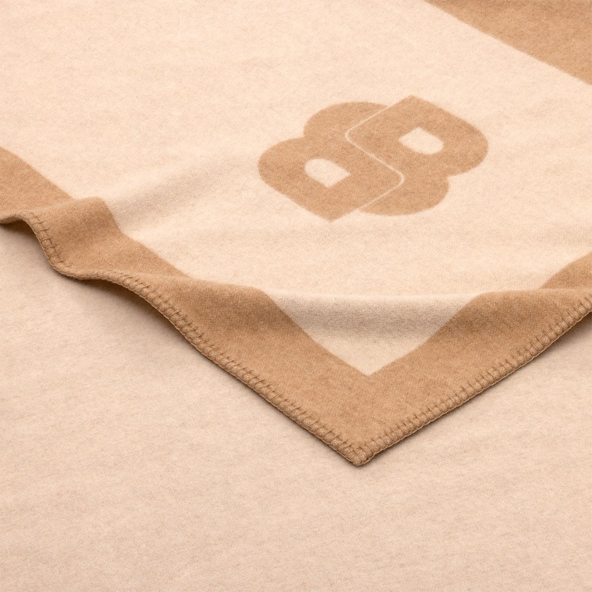 Plaid en laine beige, SIGNATURE beige, BOSS HOME