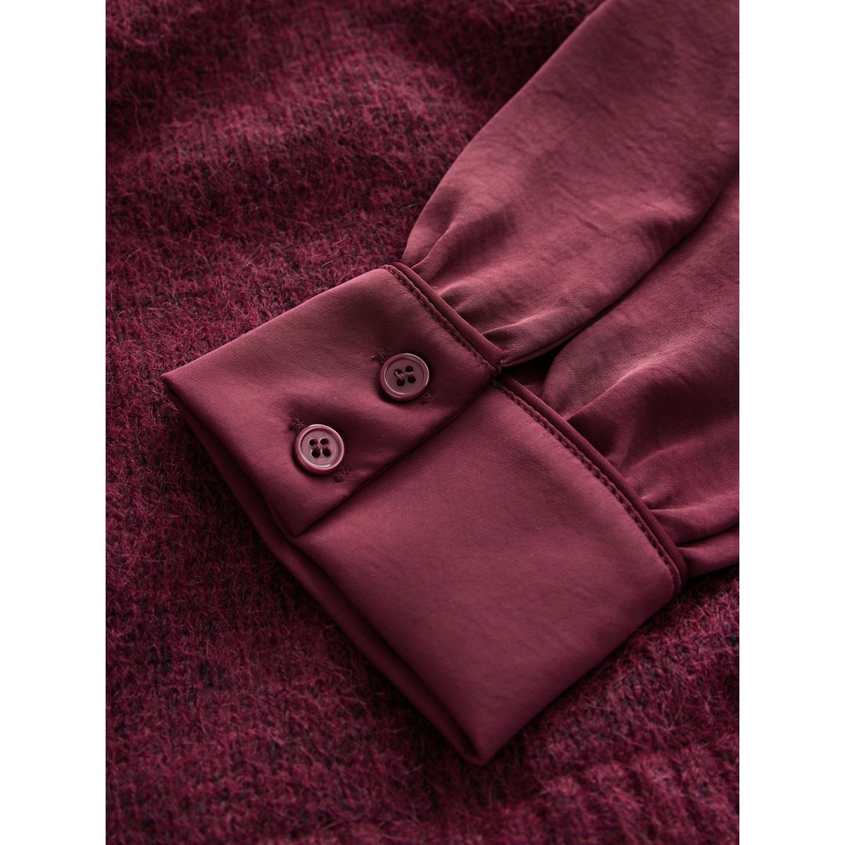 Débardeur en maille à col de chemise satin rouge bordeaux, NEXT
