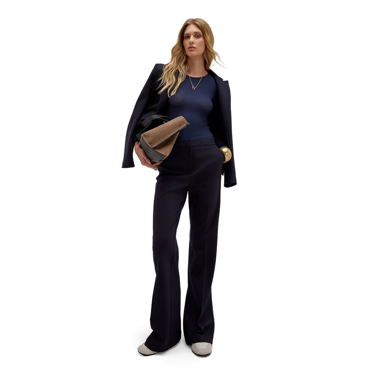 Pantalon évasé bleu, MOTIVI