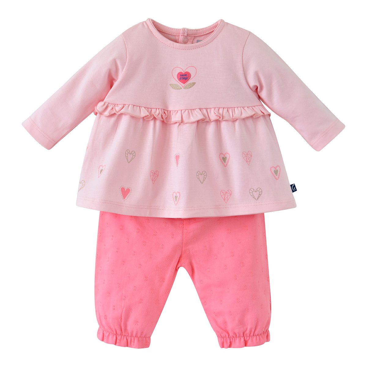 T-shirt manches longues et pantalon emma rose, SUCRE D'ORGE