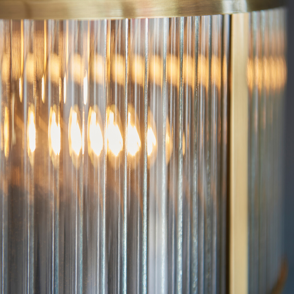 Risto 3-Light Ribbed Glass Pendant Light aged brass, SO'HOME