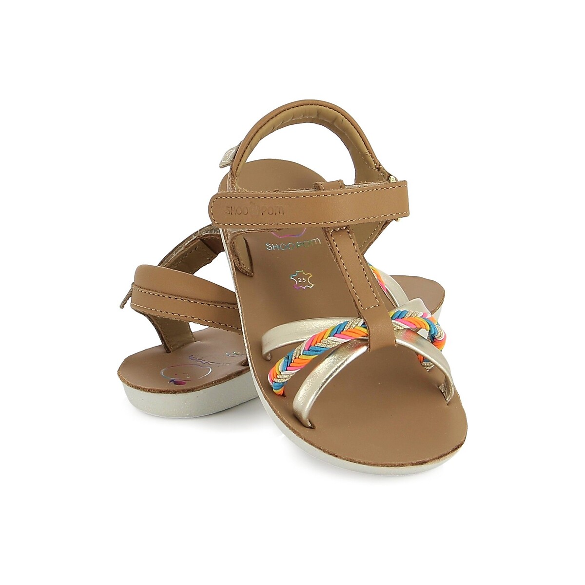 Sandalen met klittenbandsluiting GOA SALOME camel, SHOO POM