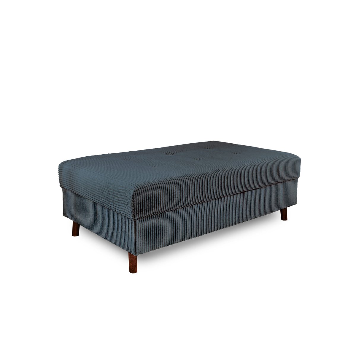 Canapé d'Angle droit 4 places + pouf places - RUNE bleu nuit, BEST MOBILIER
