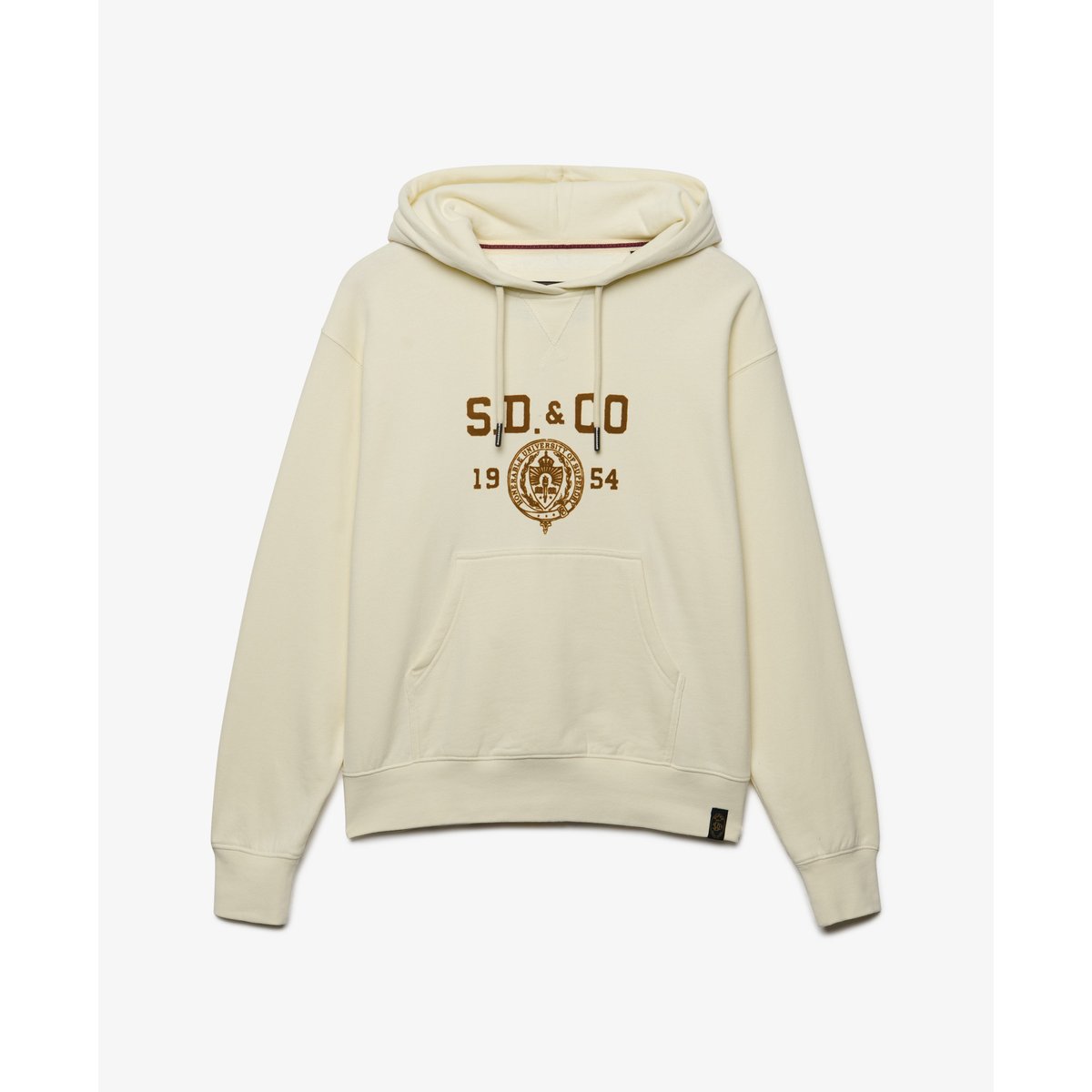 Sweat à capuche Athletic coupe décontractée crème, SUPERDRY