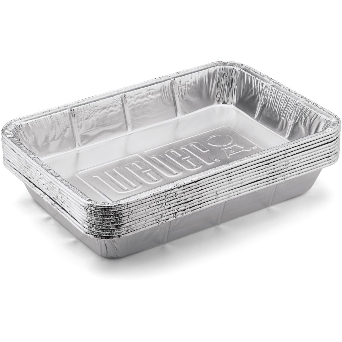Barquette aluminium grandes barquettes aluminium - Lot de 10 argent, WEBER