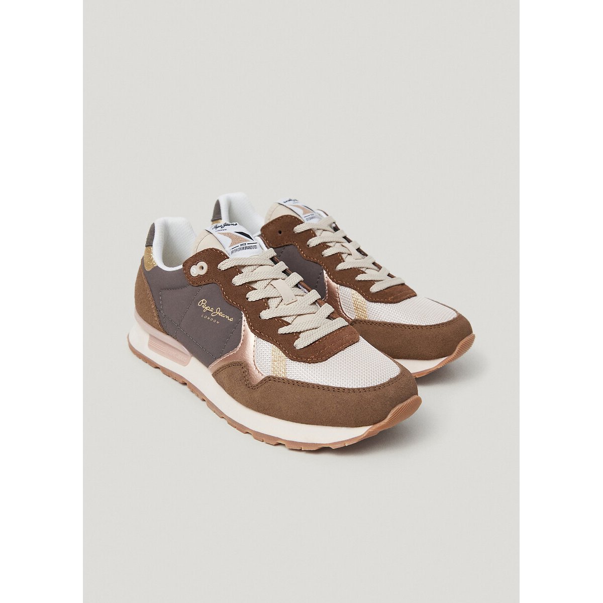 Baskets basses Brit Mixt W marron, PEPE JEANS