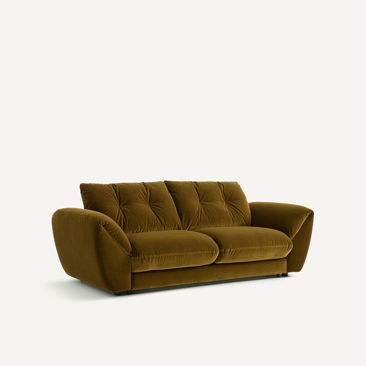 Canapé 3P convertible velours, Edgar bronze, AM.PM