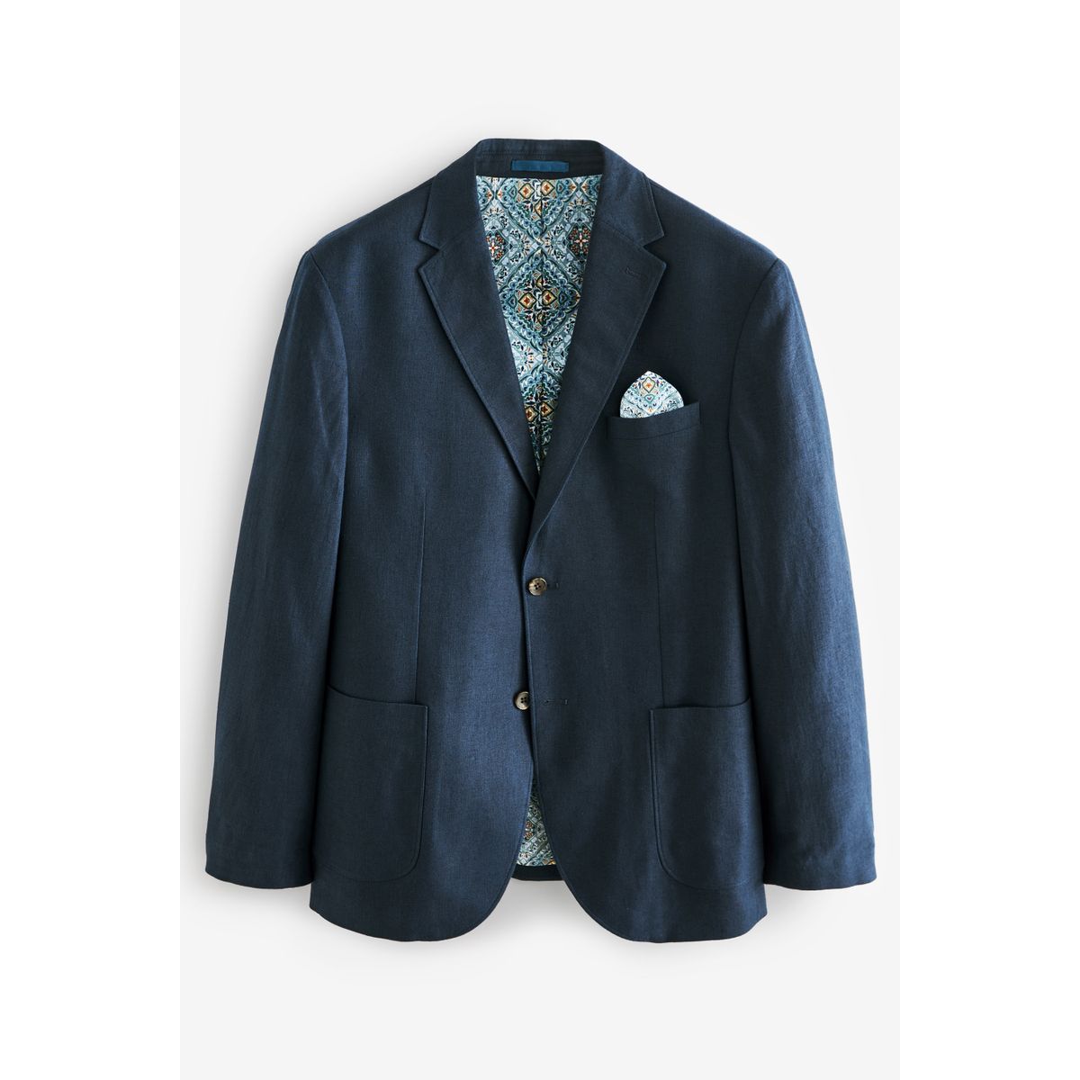 Blazer en lin bleu marine, NEXT