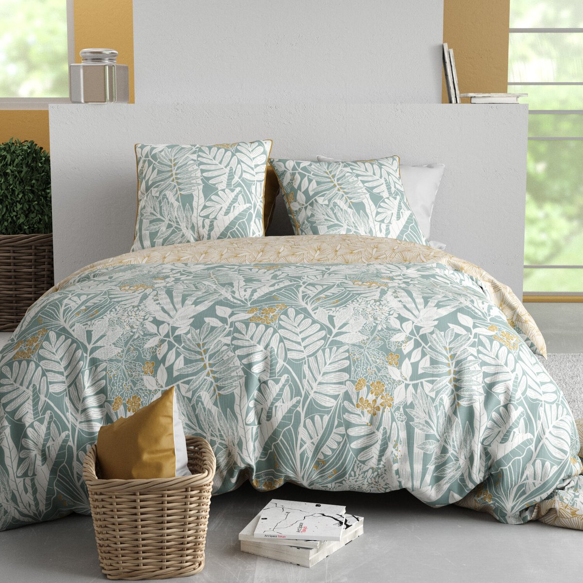 Parure housse de couette avec tai(s) en coton imprimée, Feroe imprime, C DESIGN HOME TEXTILE