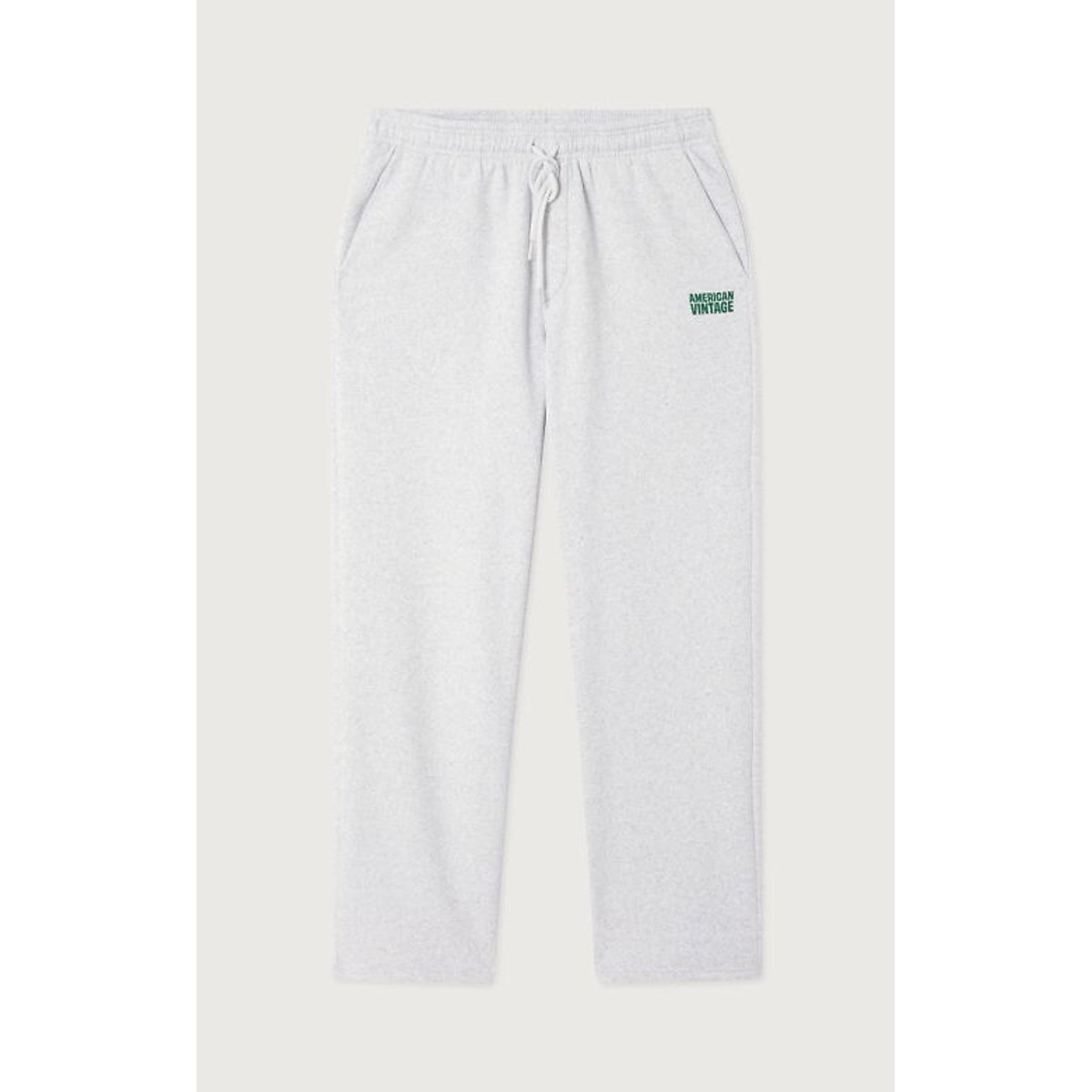 Jogging droit BAPTOWN gris clair chiné, AMERICAN VINTAGE