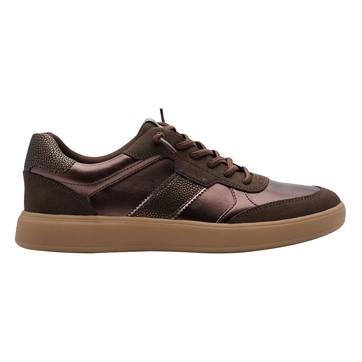 Baskets en cuir marron, TAMARIS