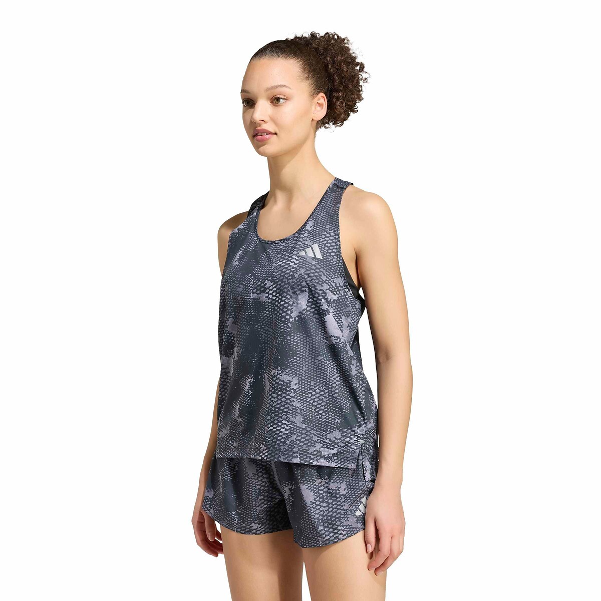 Débardeur de running imprimé imprimé noir, adidas Performance