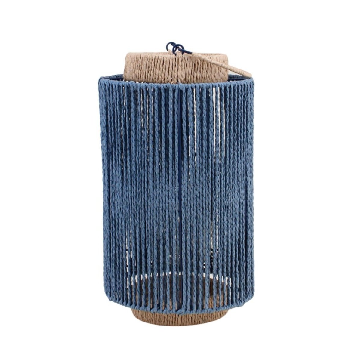Lanterne en corde, 40cm bleu, ORNAMI