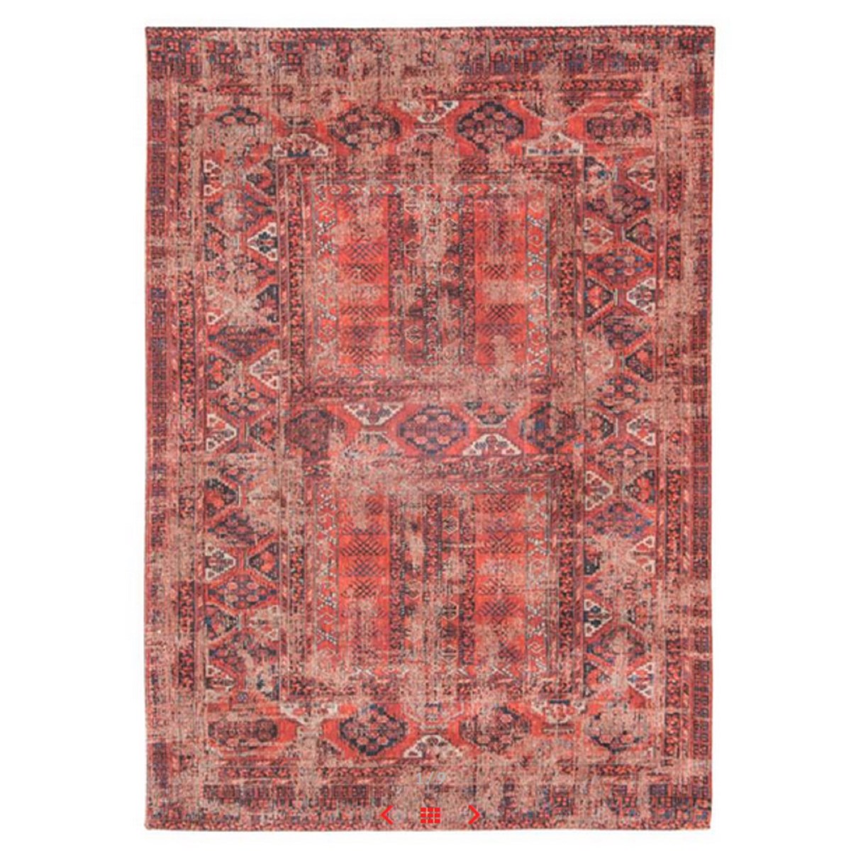 Tapis salon et chambre coton style antique 7-8-2 rouge, NOVATREND