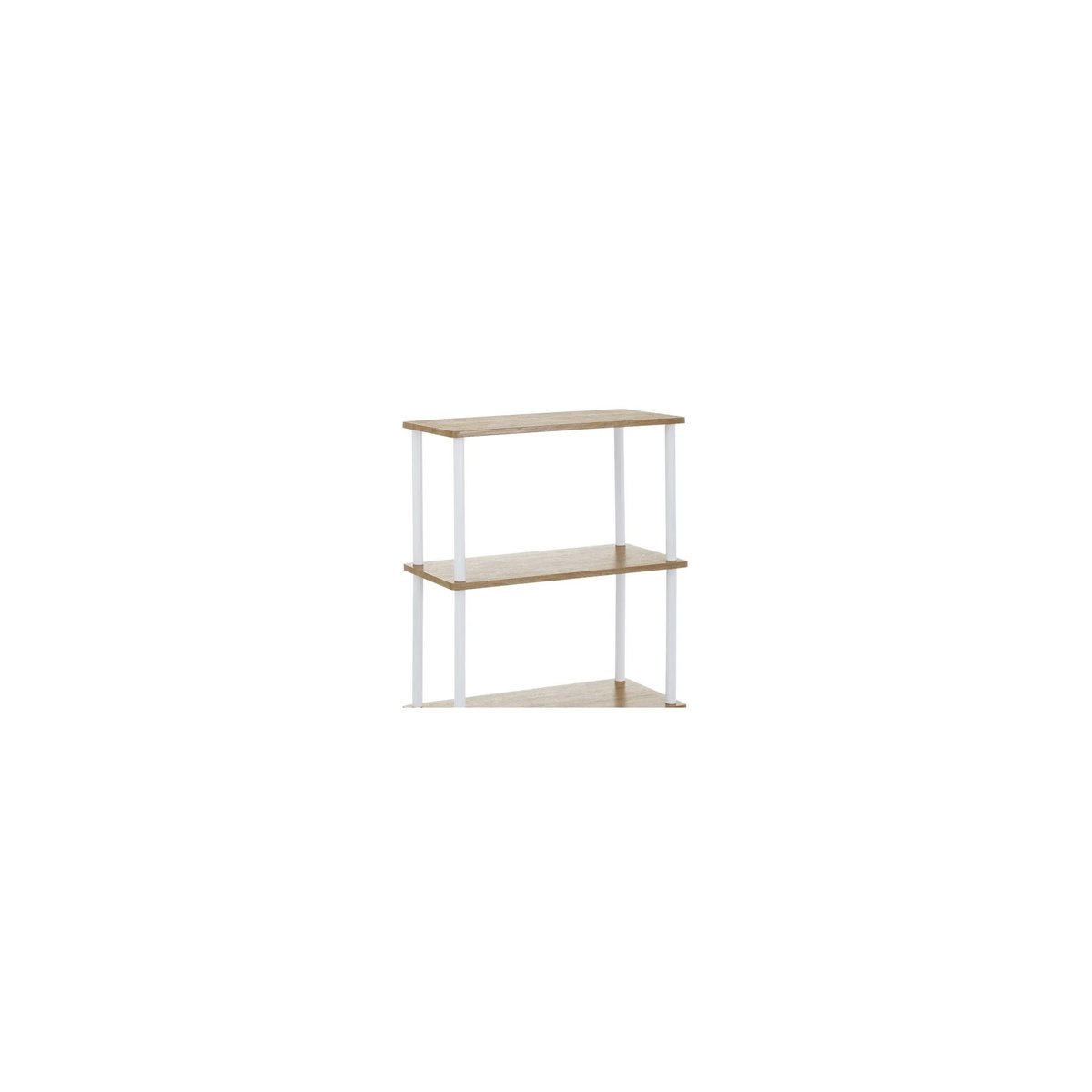 Étagère 4 plateaux en bois et métal blanc - 60x30x110cm bois, WADIGA