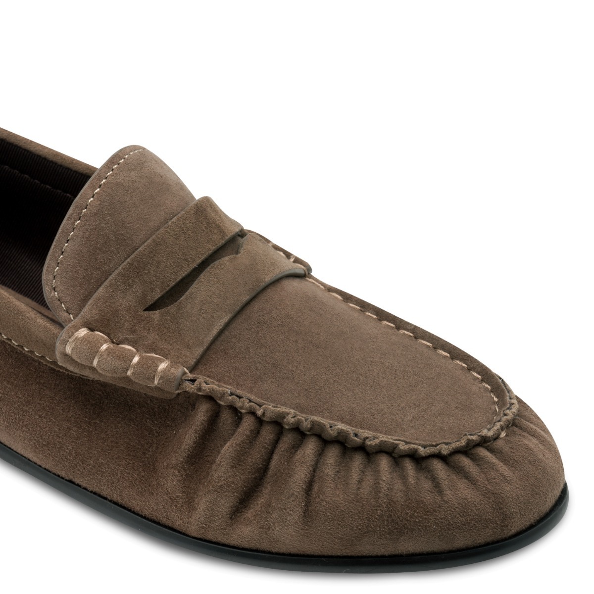 Slipper en cuir marron, TAMARIS