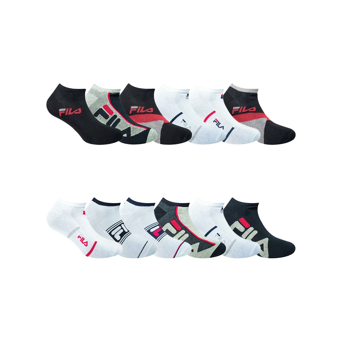 Lot De 12 Pack Suprise Chaussette Sport Coton aléatoire, FILA