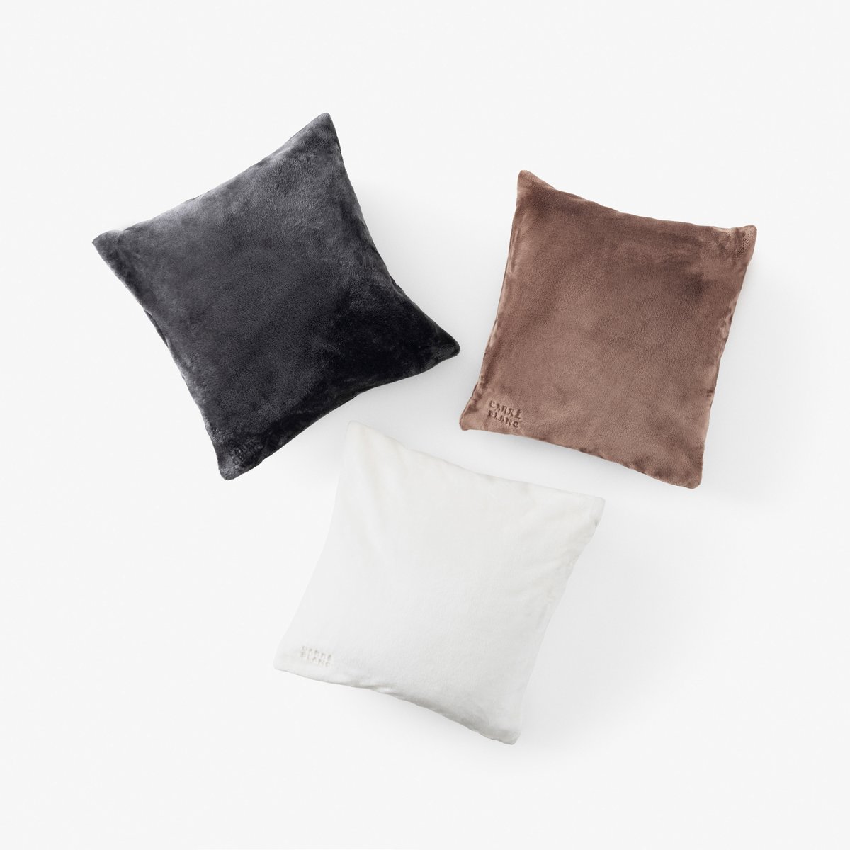 Housse de coussin polaire Oslo chocolat OSLO chocolat, CARRE BLANC
