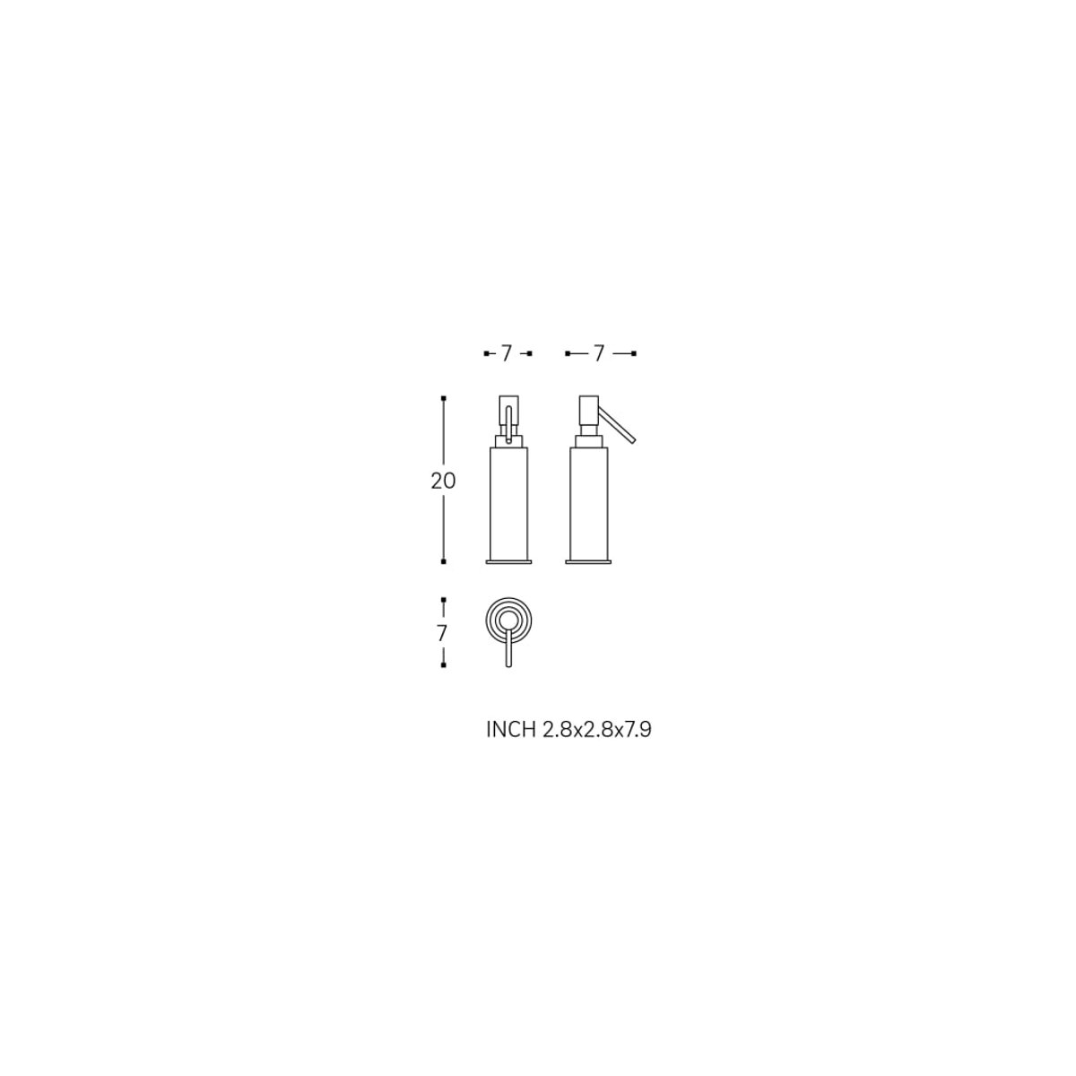 Distributeur De Savon (125ml)  KUBIC noir, COSMIC