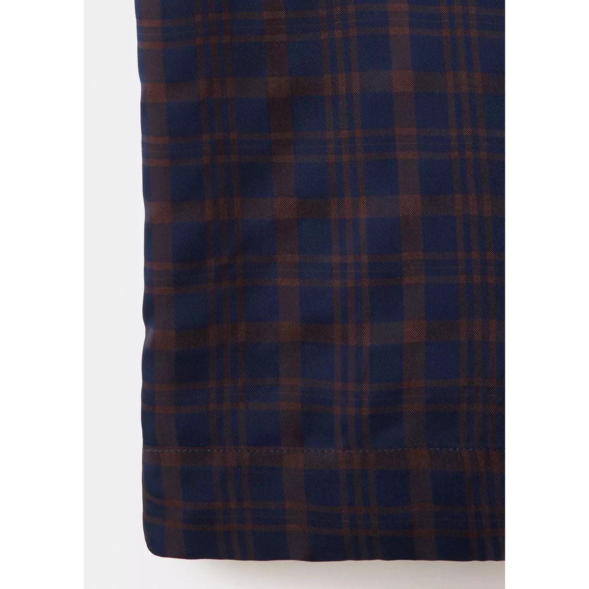 Pantalon droit à carreaux bleu, MANGO