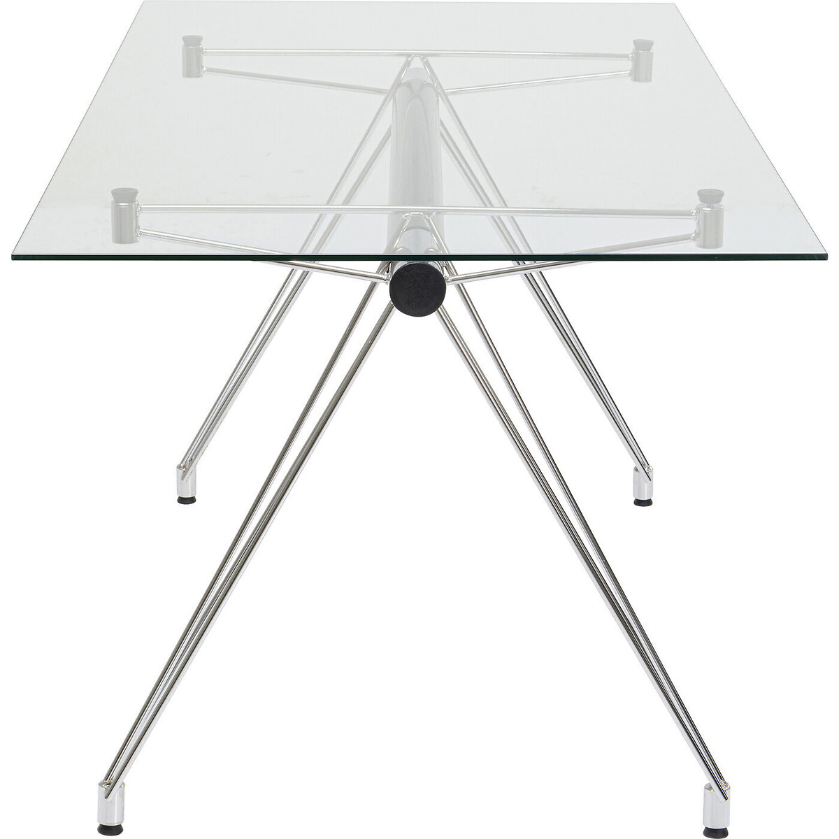 Bureau en verre, OFFICIA argent, KARE DESIGN