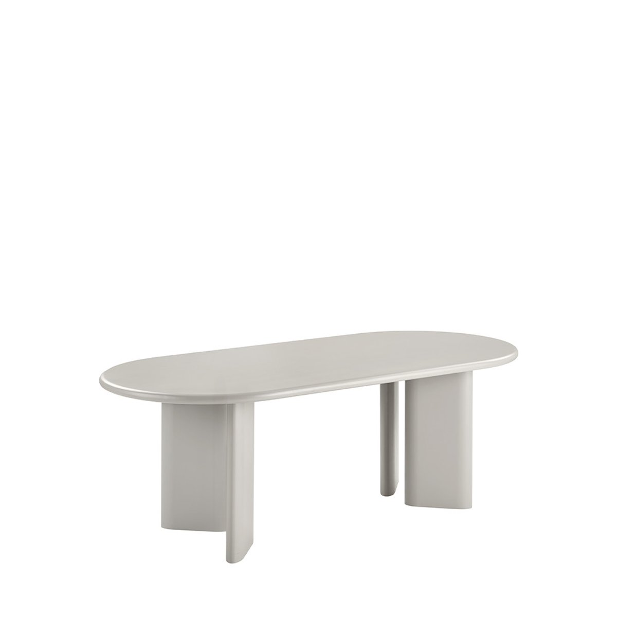 Table à manger 10 personnes ovale en bois- NAGANO grège, HOUSE NORDIC