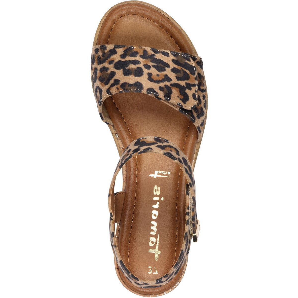 Adjustable Wedge Sandals leopard print, TAMARIS