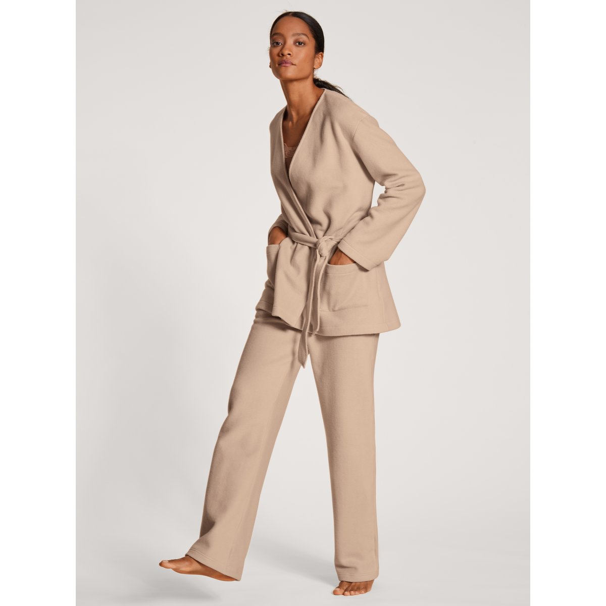Veste manches longues Viscose LOUNGEWEAR XTRA light beige, CALIDA