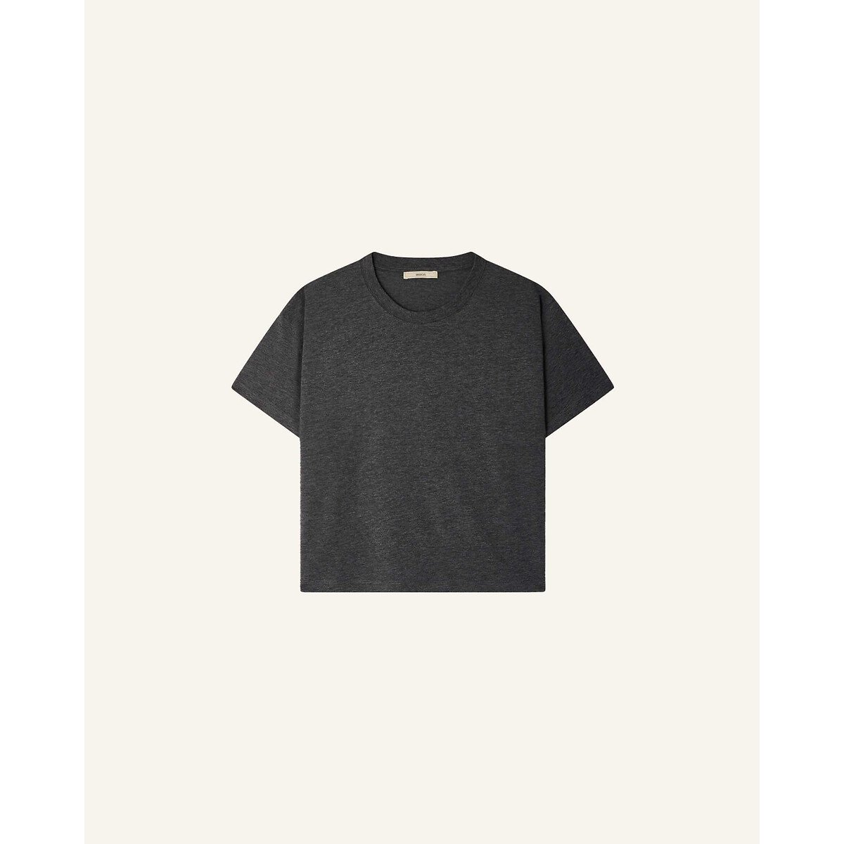 T-shirt manches courtes col rond, TOO gris clair, SESSUN