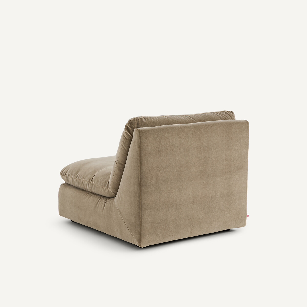 Chauffeuse modulable en velours stonewashed, GIULIANO gris shiitaké, AM.PM