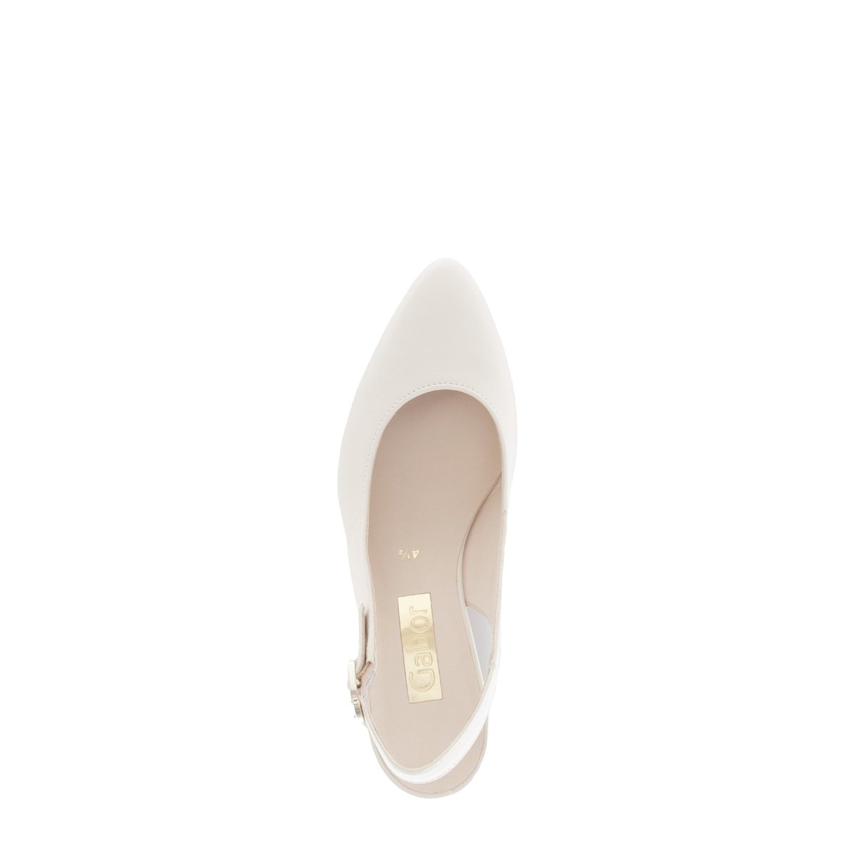 Sling bride arrière en cuir à talon décroché beige, GABOR