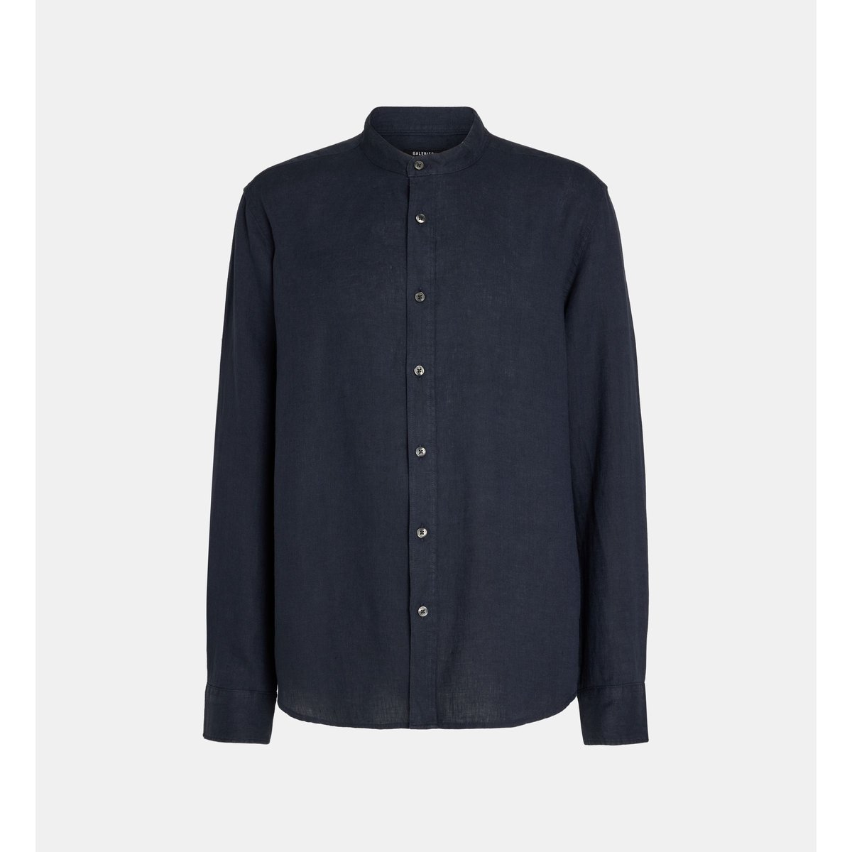 Chemise droite pimoa unie en lin bleu marine, GALERIES LAFAYETTE