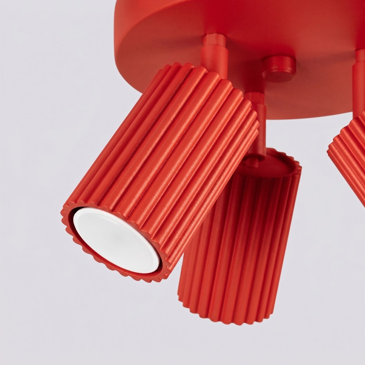 Plafonnier Aluminium Rouge GU10 3 KARBON rouge, EDEN