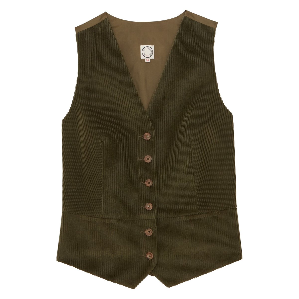 Gilet Sanite en coton vert, INES DE LA FRESSANGE PARIS