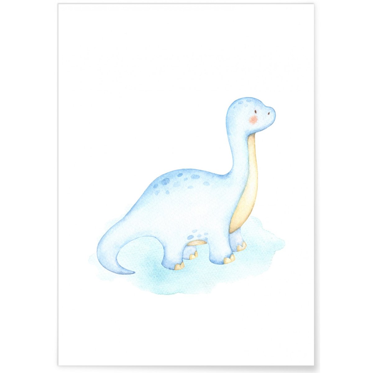 Affiche Enfant Diplodocus blanc, L'AFFICHERIE